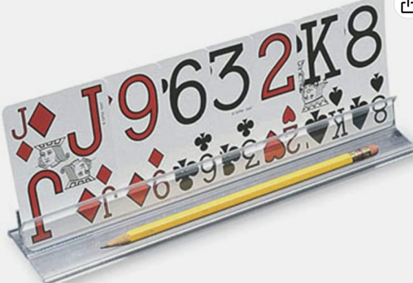 15 inch acrylic Canasta  Card Holder/Rack