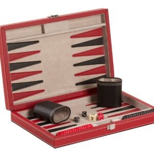 15" Red/Black Backgammon Set