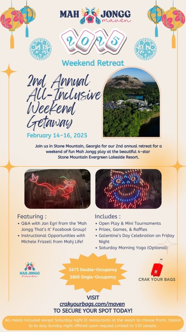 2nd annual Mah Jongg Weekend Retreat at  Evergreen Lake Resort/Stone Mountain, GA