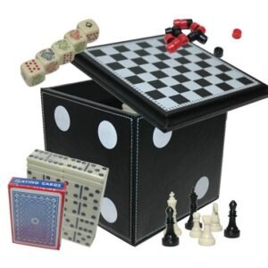5 in 1 Dice Cube Game Set-Black