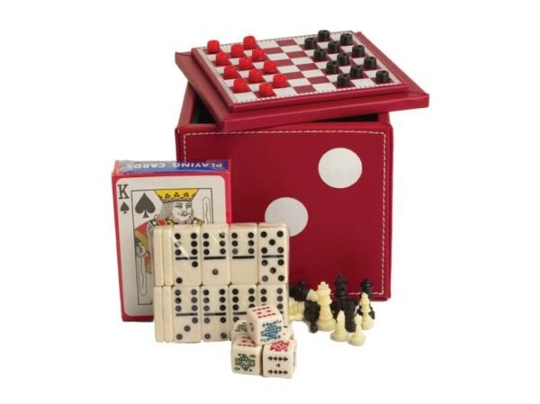 5 in 1 Dice Cube Game Set - Red