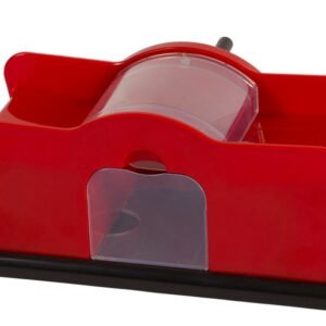Canasta 2 deck hand crank card shuffler in red and black
