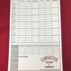 Canasta Score Pad- 3 Pack