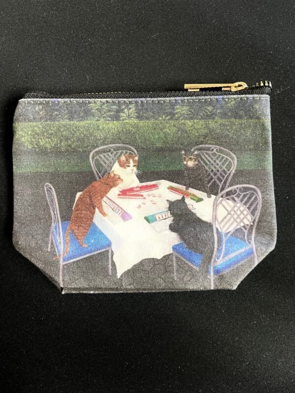 Cats Playing Mahjongg- Medium size change purse