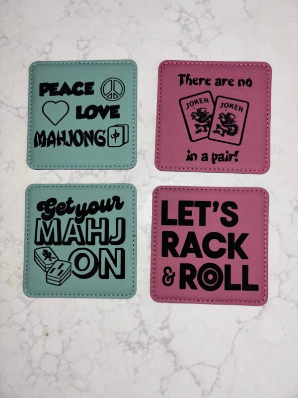 Mah Jongg Leatherette Coasters (set of 4)
