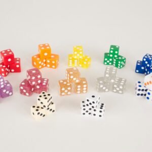 Colored and Sparkle Square Dice