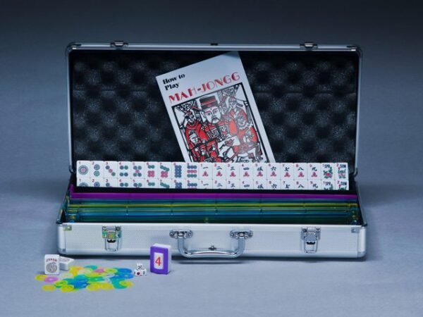 Mah Jong Hard Carrying Case -Aluminum Diamond Cut - Image 2
