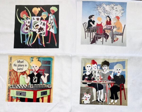 Mah Jongg Ladies Kitchen Dishtowels