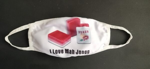 I Love Mah Jongg Mask in White