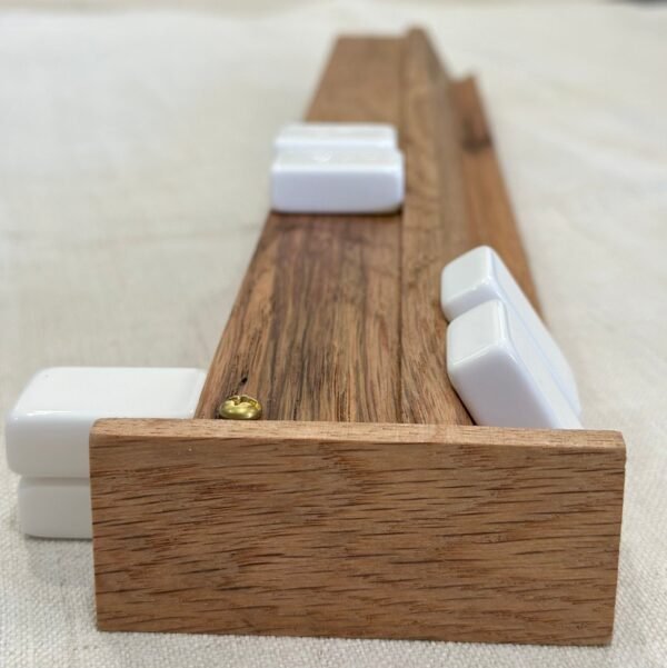 Hand crafted  Oak wooden Mahjong racks ( 3 colors available: Natural, Warm Brown, Gray Brown-see pictures) - Image 2