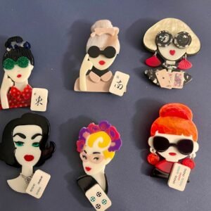 MahJongg Lady magnet pin (no sharp pin)