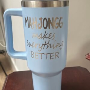 Large Tumbler-  with Handle & Straw