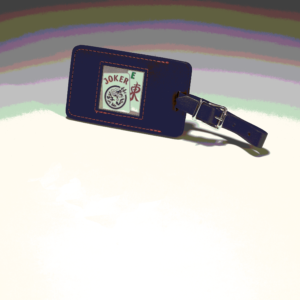 Leather Luggage Tag with Joker