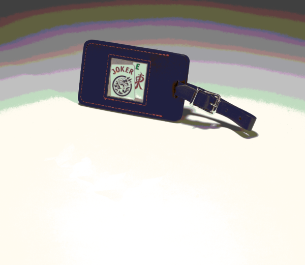 Leather Luggage Tag with Joker