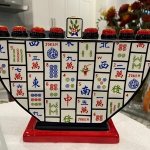 Mah Jongg Menorah Ceramic