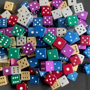 Square Metal Dice -Available in 6 Colors ( 1 pair for $16)
