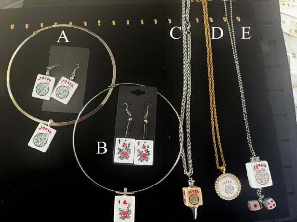 Custom Made Unique Mah Jongg Necklace Jewelry