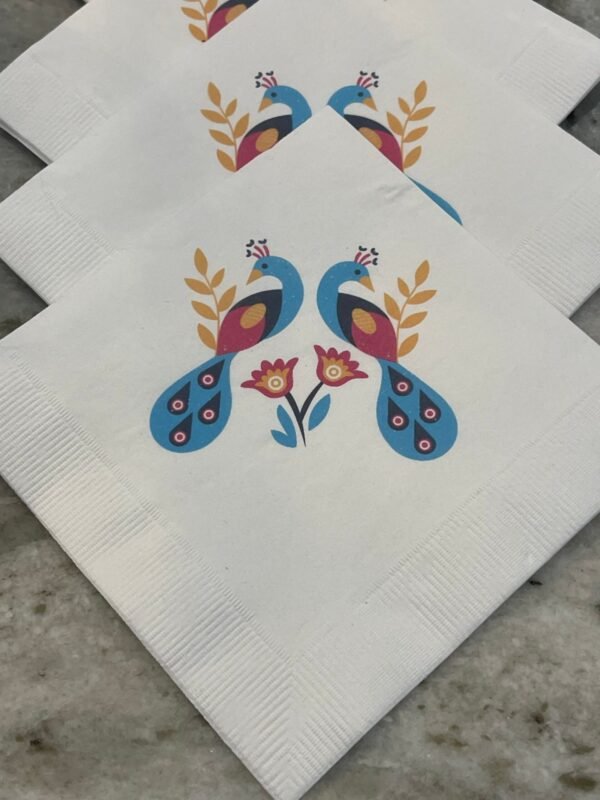 Mah Jongg Beverage Napkins : Peacock and Love Mah Jongg  (15 napkins for $18 includes shipping) - Image 3