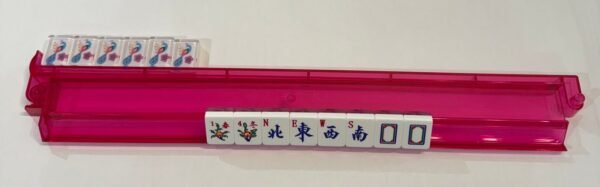 Pink Transparent MahJongg Racks with Attached Pushers