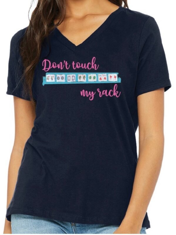 Don't Touch my Rack -Short sleeve V-Neck  T-shirt