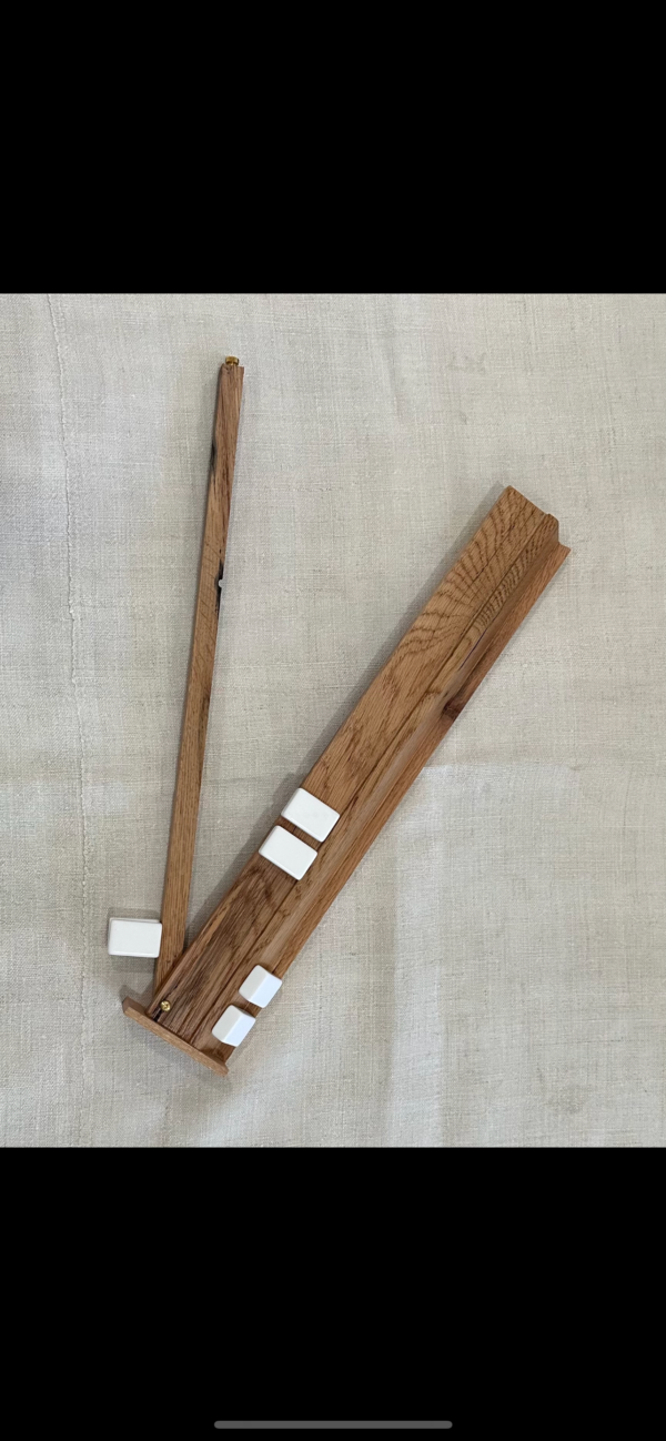 Hand crafted  Oak wooden Mahjong racks ( 3 colors available: Natural, Warm Brown, Gray Brown-see pictures) - Image 4