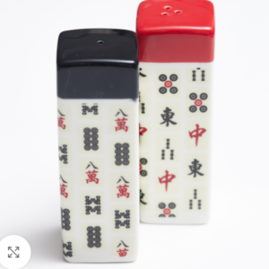 Mah Jongg Porcelain Salt & Pepper Shakers