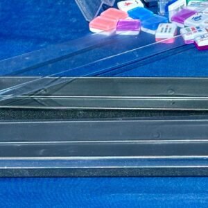 2 Plastic Mah Jongg  trays with Lids