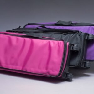Microfiber Soft-Sided Mahjong Carrying Case with Wheels with Black Trim