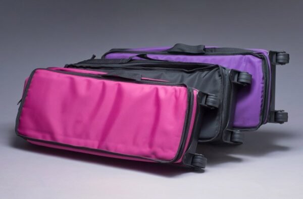 Microfiber Soft-Sided Mahjong Carrying Case with Wheels with Black Trim