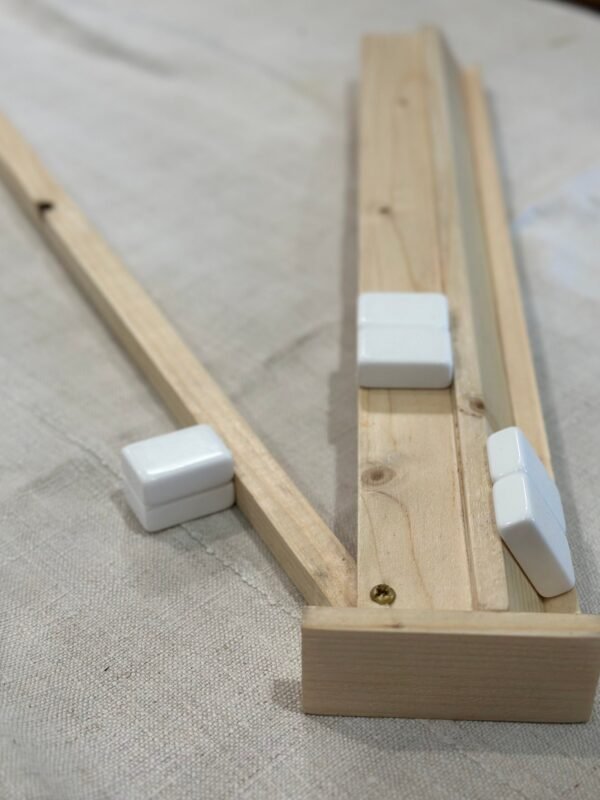 Custom handcrafted Wooden Mahjong Rack  made of Pine wood - 3 colors (Natural, Gray, Warm Brown) - Image 4