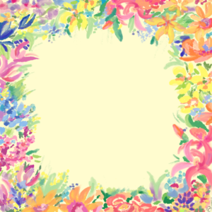 Spring flowers with light yellow background  Mah Jongg Mat