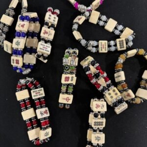 Mah Jongg Tile Bracelet with Beads /Jewelry (2 strands)