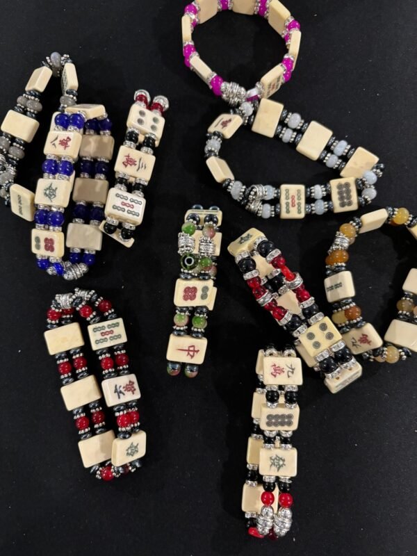 Mah Jongg Tile Bracelet with Beads /Jewelry (2 strands)