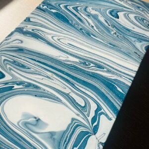 Aurosi Blue Marble Wave Backgammon set