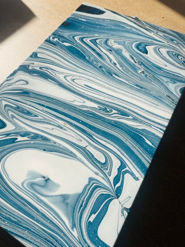 Aurosi Blue Marble Wave Backgammon set