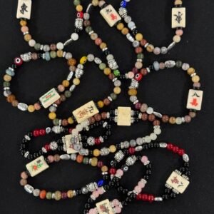 Mah Jongg Tile and Bead  Bracelet/Jewelry