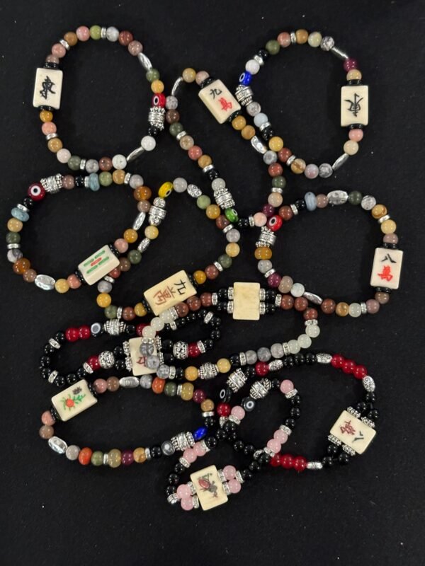 Mah Jongg Tile and Bead  Bracelet/Jewelry