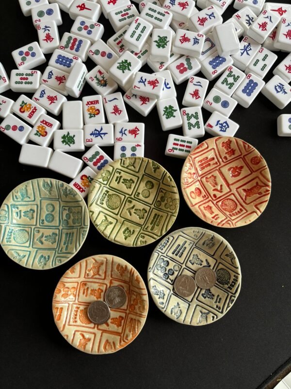 Mah Jongg Wall Game Bowl...Ceramic Mah Jongg tile design (price for 1 bowl) - Image 2