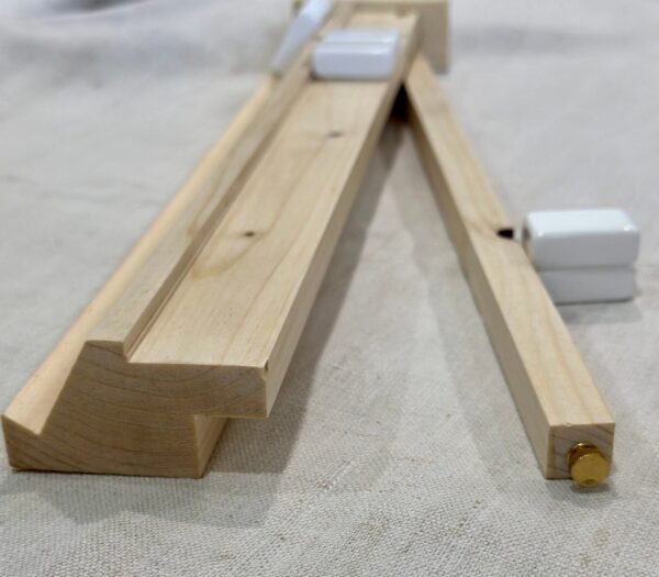 Custom handcrafted Wooden Mahjong Rack  made of Pine wood - 3 colors (Natural, Gray, Warm Brown) - Image 3